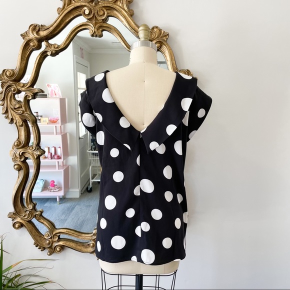 Eloquii • Mod Sleeveless Polka Dot Blouse • 16 - Picture 7 of 11
